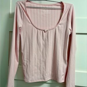 Hollister Light Pink Long Sleeve Top